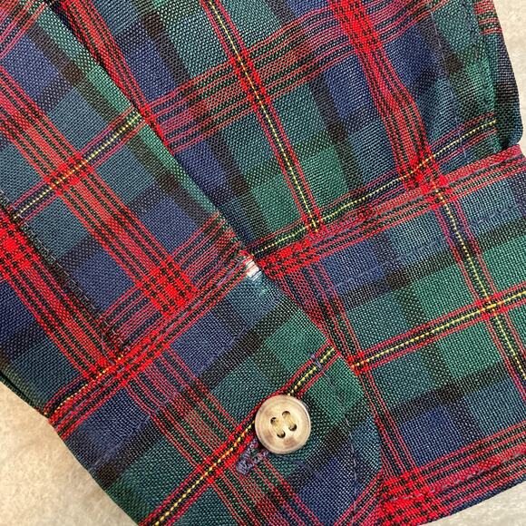Pendleton Vintage Mens Sz M Maclennan Plaid Button Down Shirt Red Green - Picture 5 of 13